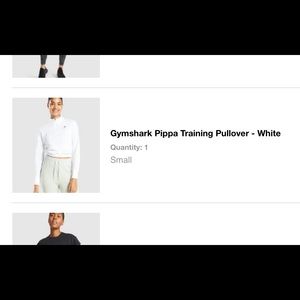 Gymshark crop pullover (white)